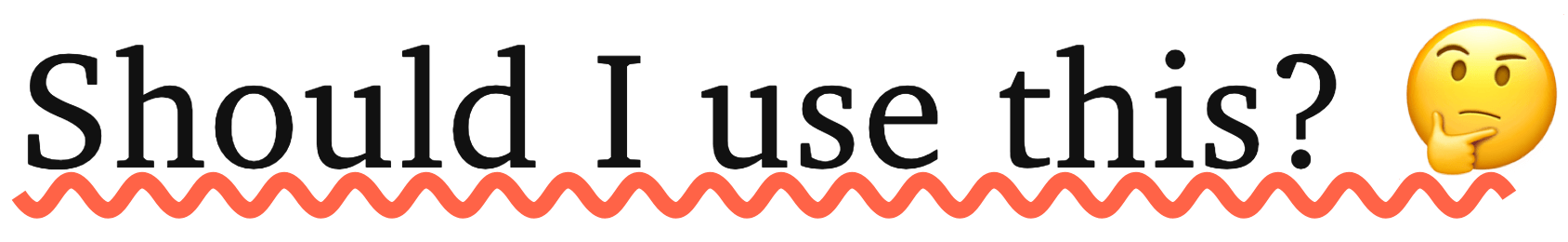 A heading with a red wavy underline